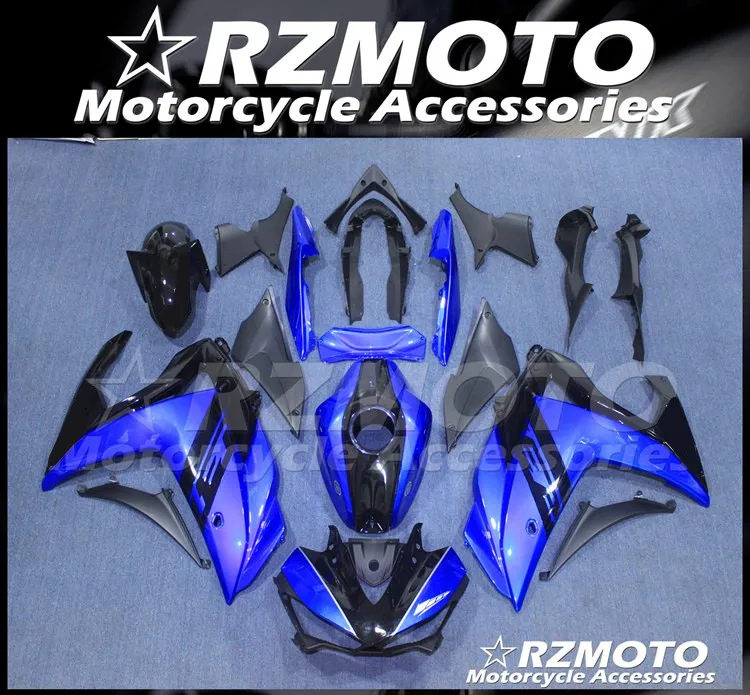 

New ABS Motorcycle Complete Fairings kit Fit for YAMAHA YZF R3 R25 2015 2016 2017 15 16 17 Bodywork set black blue glossy