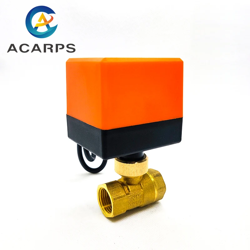 Латунный Электрический шаровой кран 1/2 дюйма трехпроводный двухсторонний для