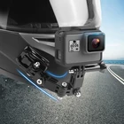 Держатель для крепления на шлем для GoPro Hero 10, 9, 8, 7, 6, 5, SJCAM, подставка для подбородка мотоциклетного шлема, аксессуары для камеры Go Pro