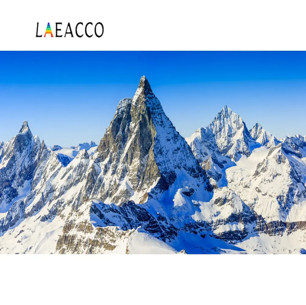 Laeacco голубое небо снег Горы Природные Живописные фоны для фотосъемки фотофоны