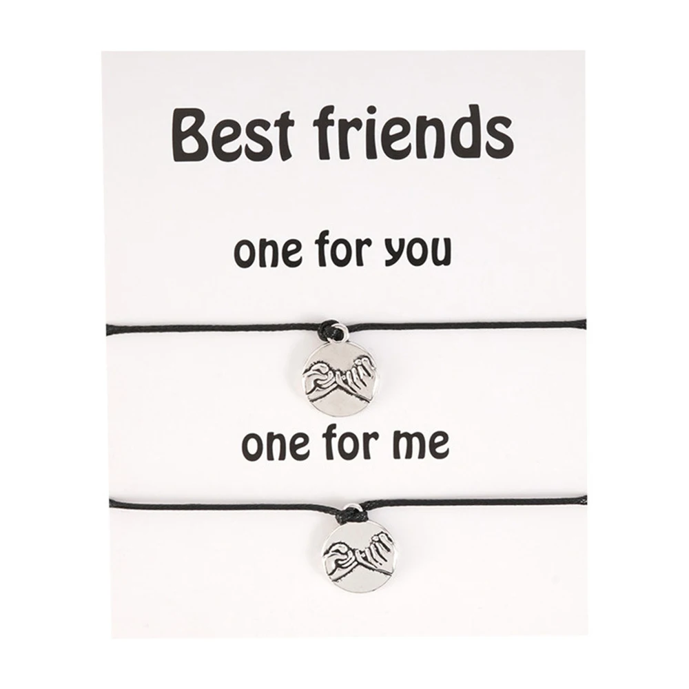 Модные ювелирные изделия Pinky браслет с пожеланиями и карточками ручной работы