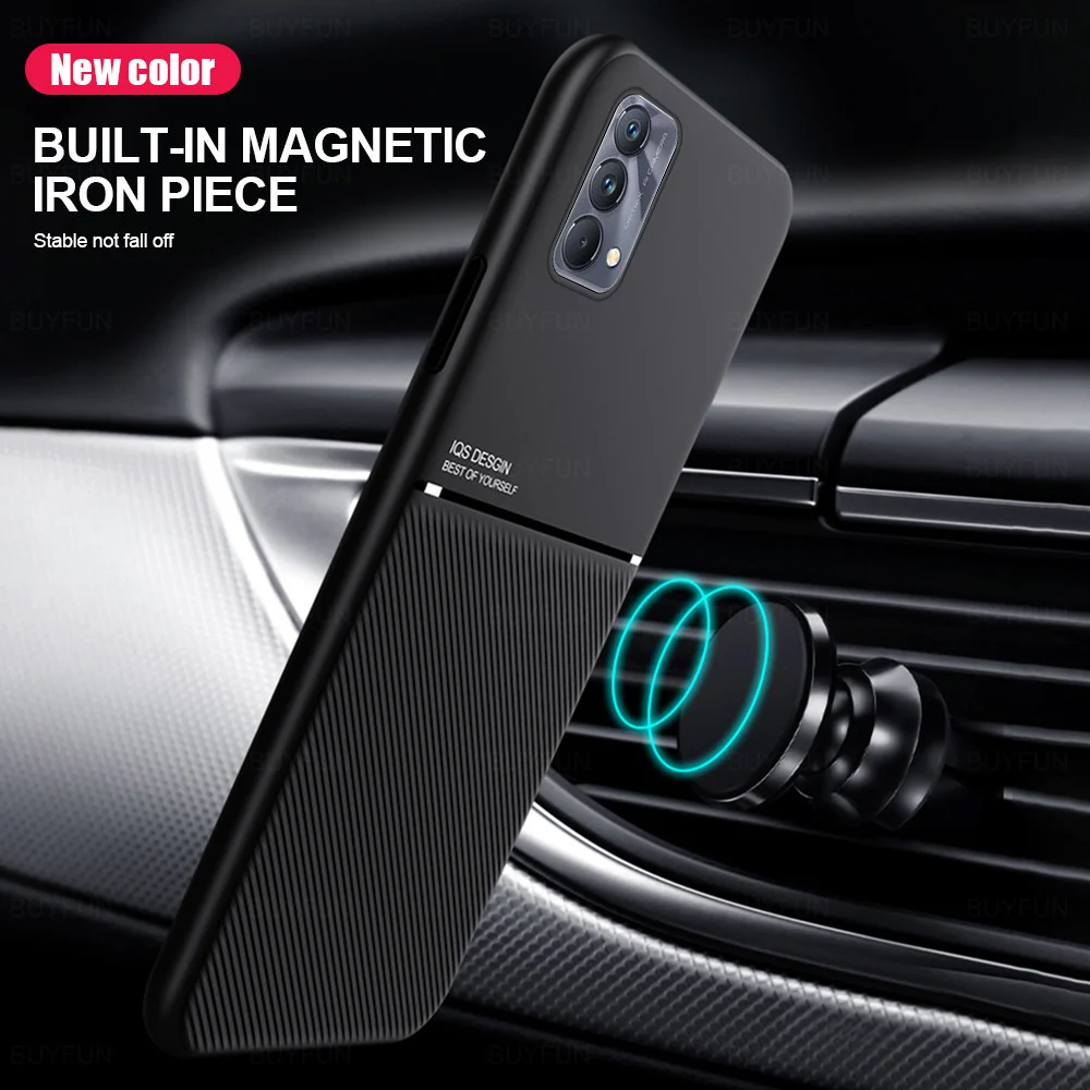magnetic phone case for realme gt master 6 43 matte pu soft silicone frame cover for realme gt master edition car holder shell free global shipping