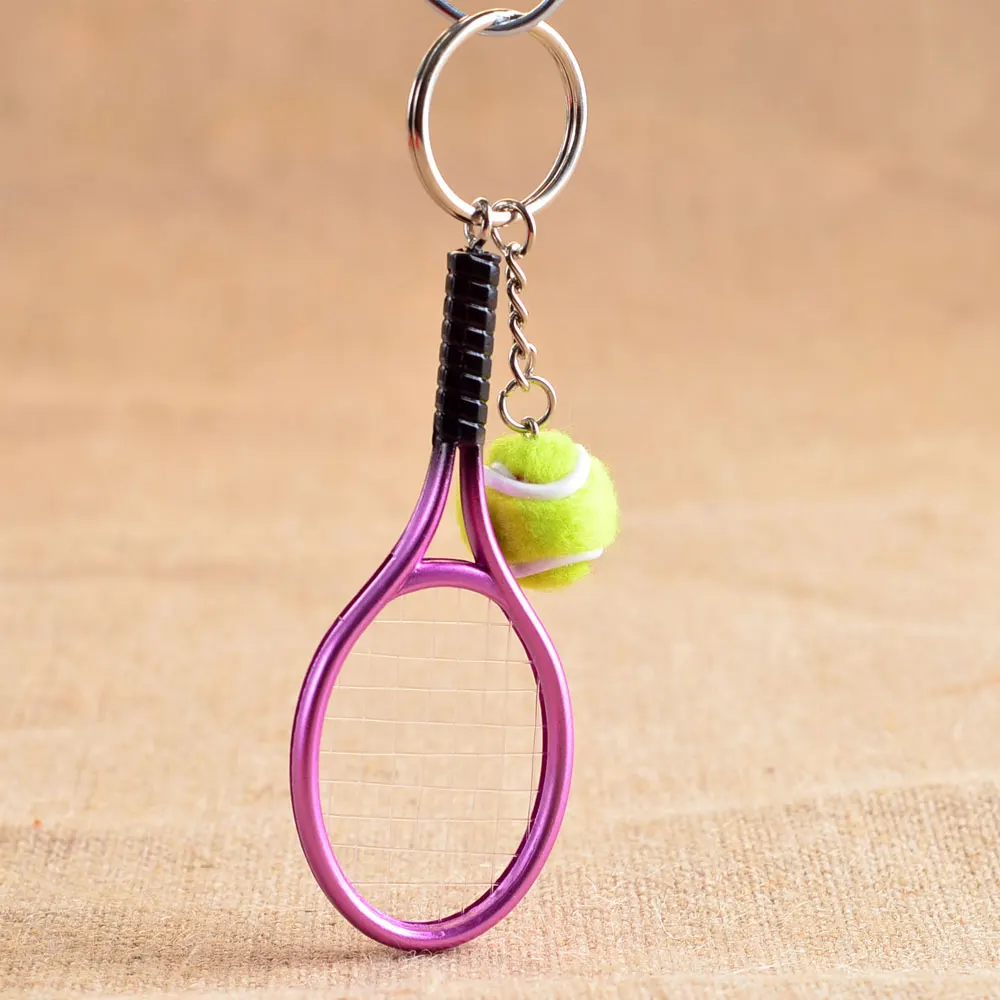 DSYCAR 1 комплект Теннисный брелок для любителей спорта миниатюрный теннисный мяч и