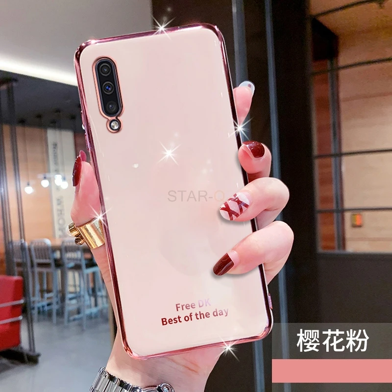 luxury plating mirror phone case for samsung galaxy a02 a50 a70 a7 2018 a30 a20 a20s galaxi a 50 70 soft silicone back cover free global shipping