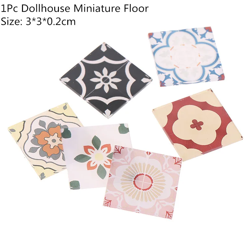 

Dollhouse Floor Sticker Wall Decal Kitchen Bathroom Miniature Accessory Pretend Play Game Props Kid Boy Girl Toy Gifts