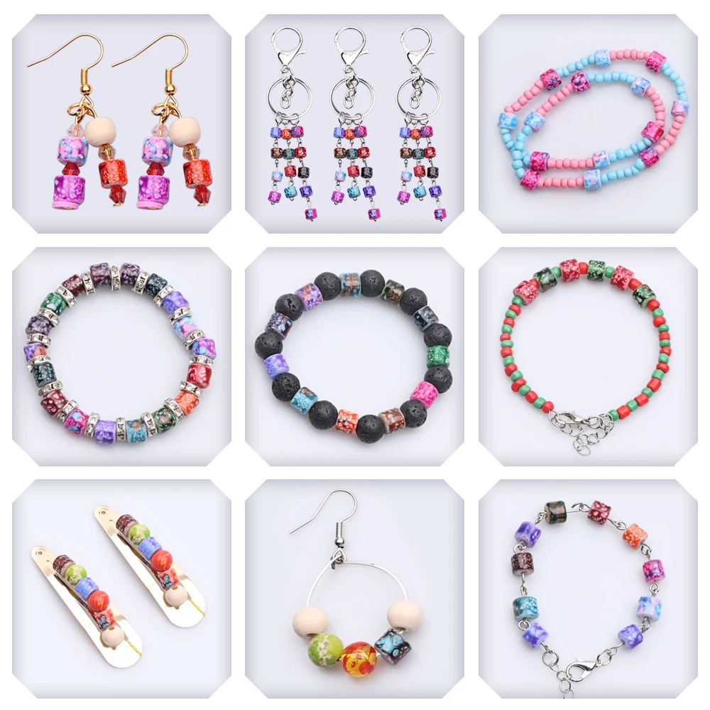 

1550Pcs 18color Pony Beads, Jewelry Making Kit with Acrylic Pattern Beads,Seed Bead,Clay Beads,Chakra Lava Beads for Jewelry Mak