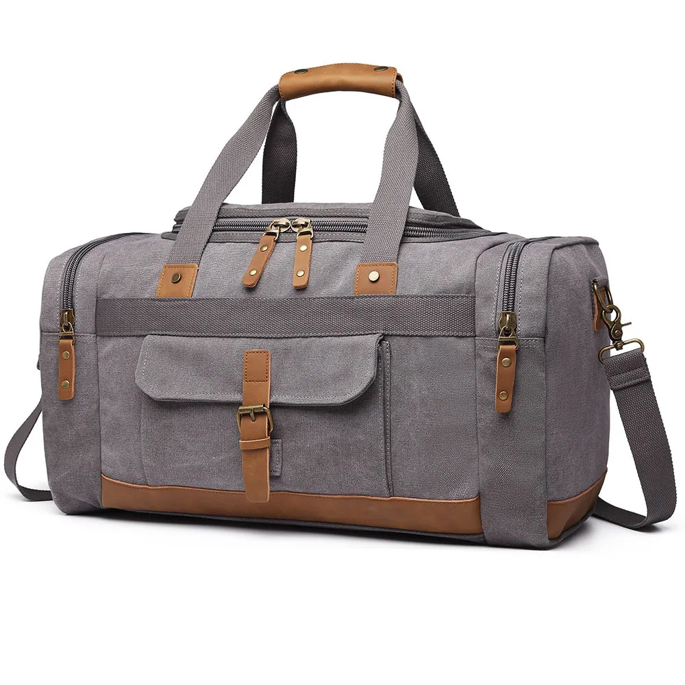 Холщовая винтажная дорожная сумка среднего размера органайзер для отдыха на