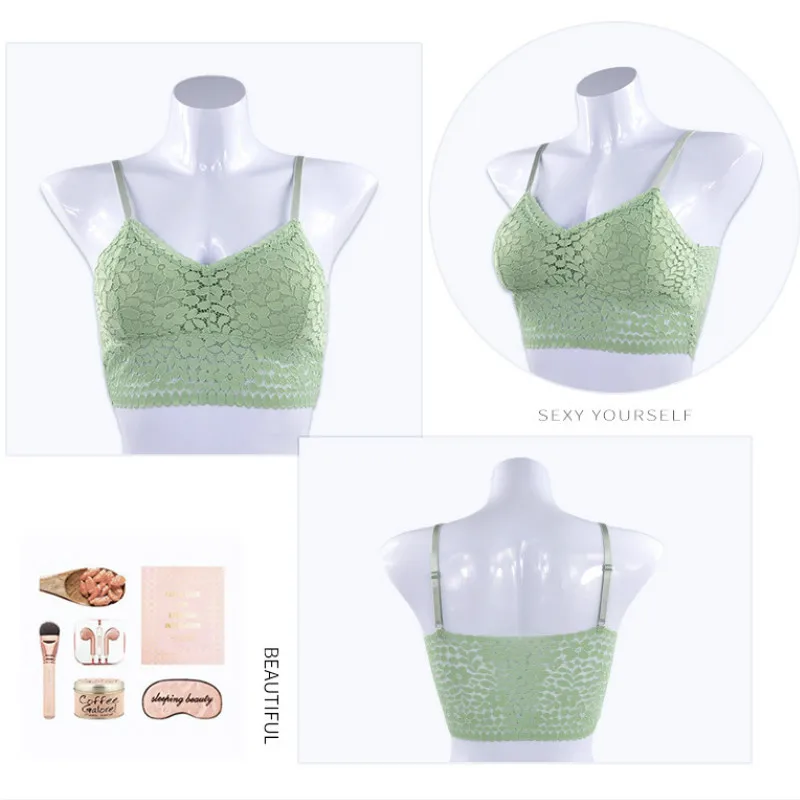 Новинка кружевные топы с цветочным рисунком женские бандо бюстгальтер