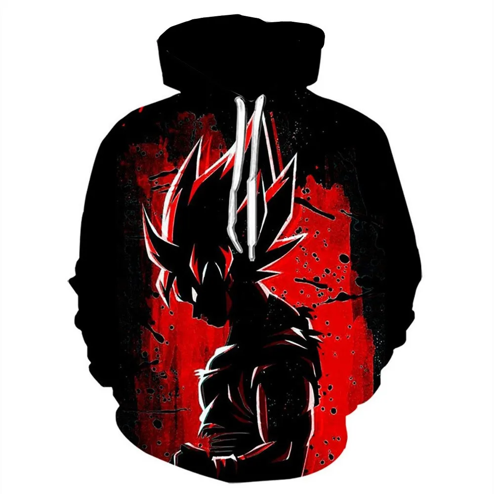 Дизайн Dragon Ball Z Goku толстовки DBZ толстый Гоку печать 3D Толстовка с капюшоном для мужчин и женщин Harajuku верхняя одежда унисекс Толстовка