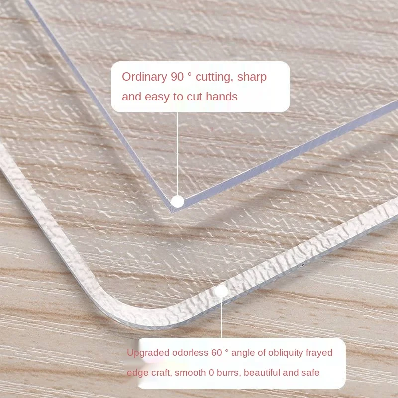 

Transparent Frosted PVC Plastic Soft Glass Tablecloth Waterproof Oil-Proof Disposable Table Mat Coffee Table Crystal Scraper