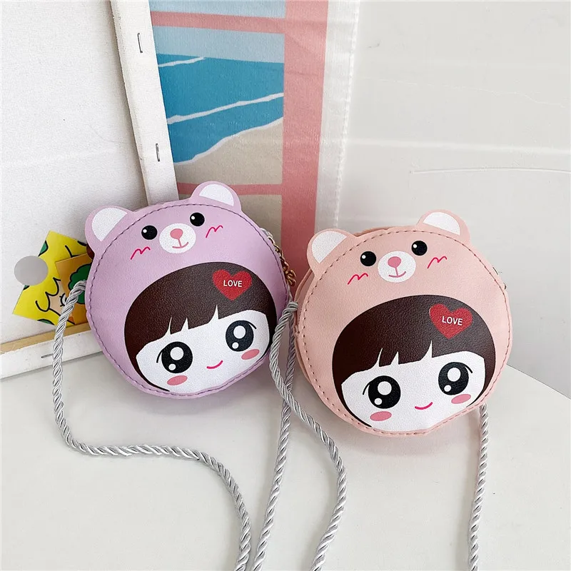 

Cute Cartoon Children's Mini Crossbody Bag Boys Girls Small Shoulder Bags Fashion Baby Kids Round Coin Purse Wallet Handbags