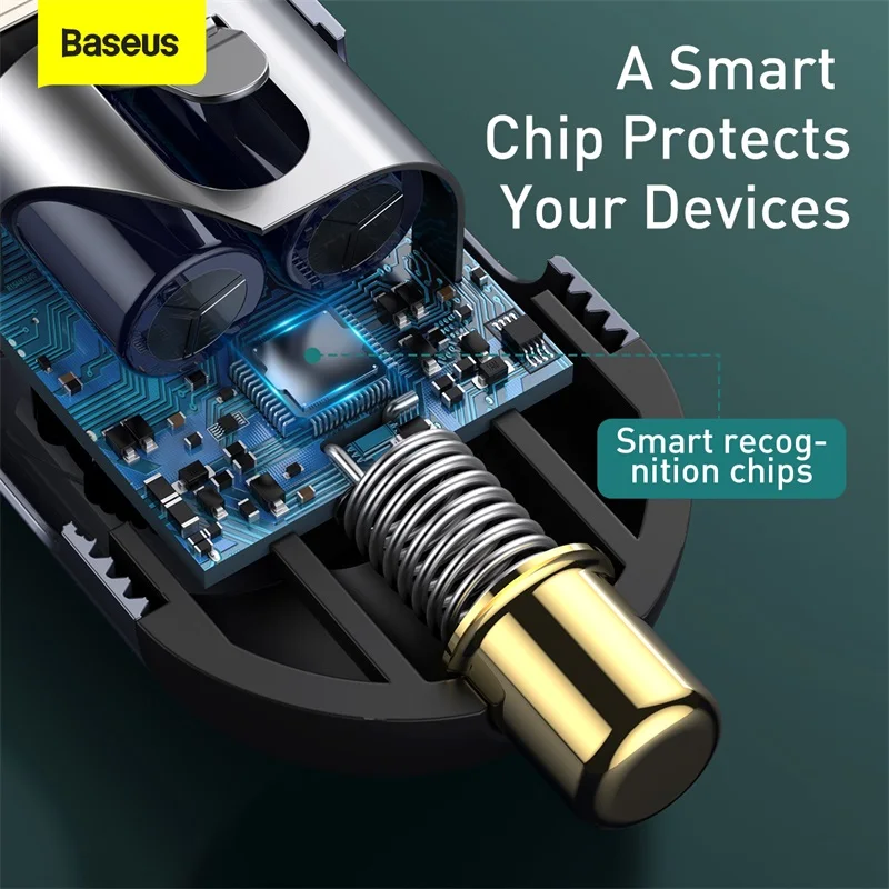 baseus 120w pd car charger quick charger qc 3 0 pd 3 0 for iphone 13 12 samsung type c usb charger portable usb phone charger free global shipping