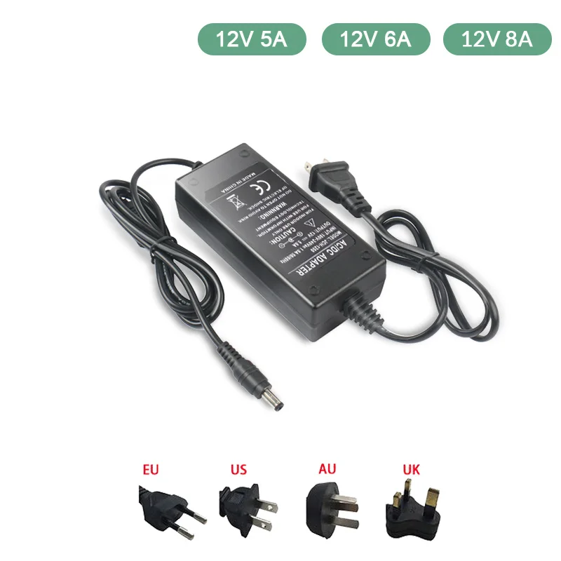 1 шт. 1A 2A 3A 5A 6A 8A Питание адаптер AC100V 240V переменного тока в постоянный 12В светильник