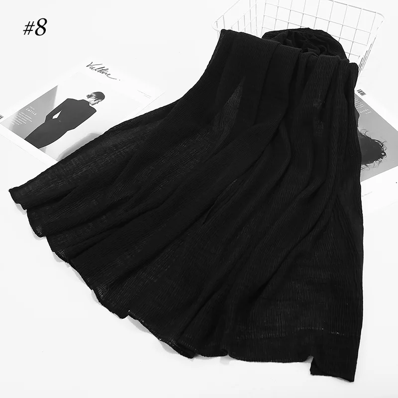 Новое поступление мусульманский плиссированный шарф Женская Мерцающая Фата