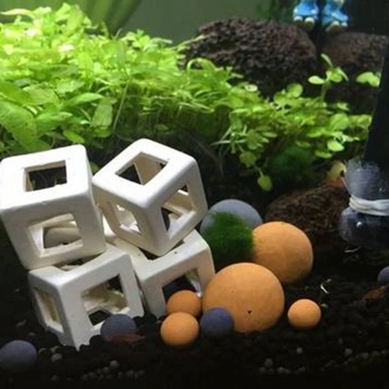 Керамические украшения квадратные полые рыбки игровой домик для аквариума
