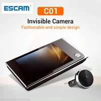 escam c01 3 5 inch digital lcd 120 degree peephole viewer photo visual monitoring electronic cat eye camera doorbell camera