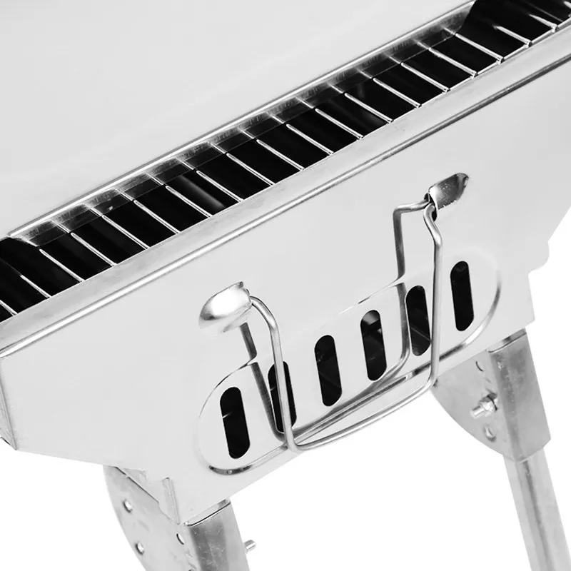 Outdoor Charcoal Portable Grill Stainless Steel Household Foldable BBQ | Дом и сад