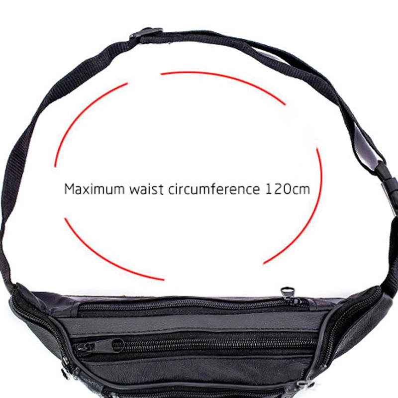 

Fashion Men Genuine Leather Waist Packs Men Organizer Travel Waist Pack Necessity Waist belt Mobile Phone Bag