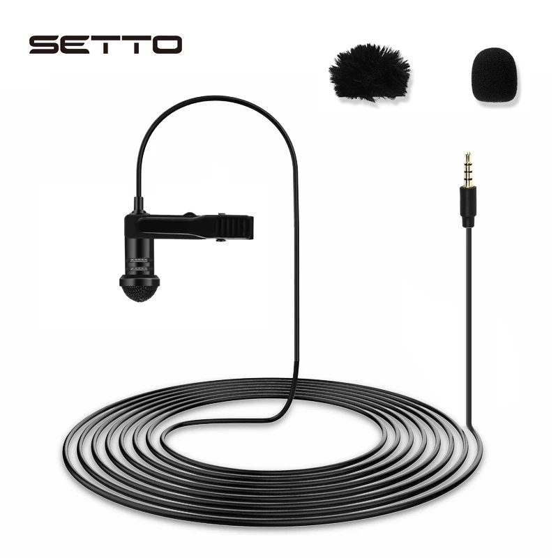 Всенаправленный металлический микрофон 6 м разъем 3 5 мм петличка с зажимом для