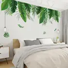 Свежие зеленые листья Стикеры для растений на стену гостиной спальни домашний декор