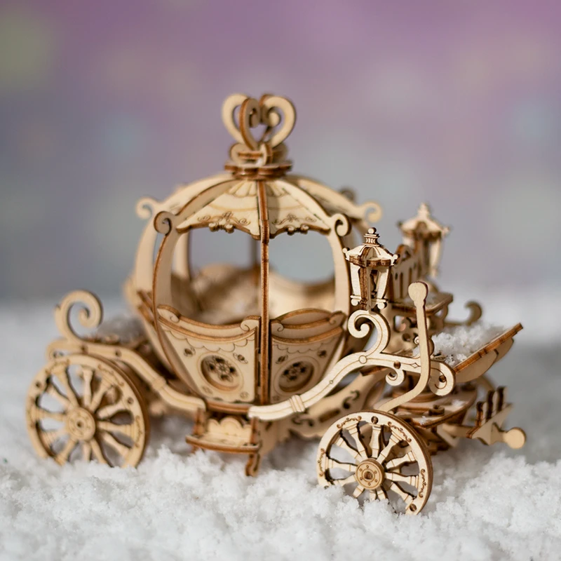 

Коробка граммофона, тележка с тыквой, воздушный шар, воздушный корабль, 3D деревянная головоломка для сборки, Популярная игрушка, подарок для...