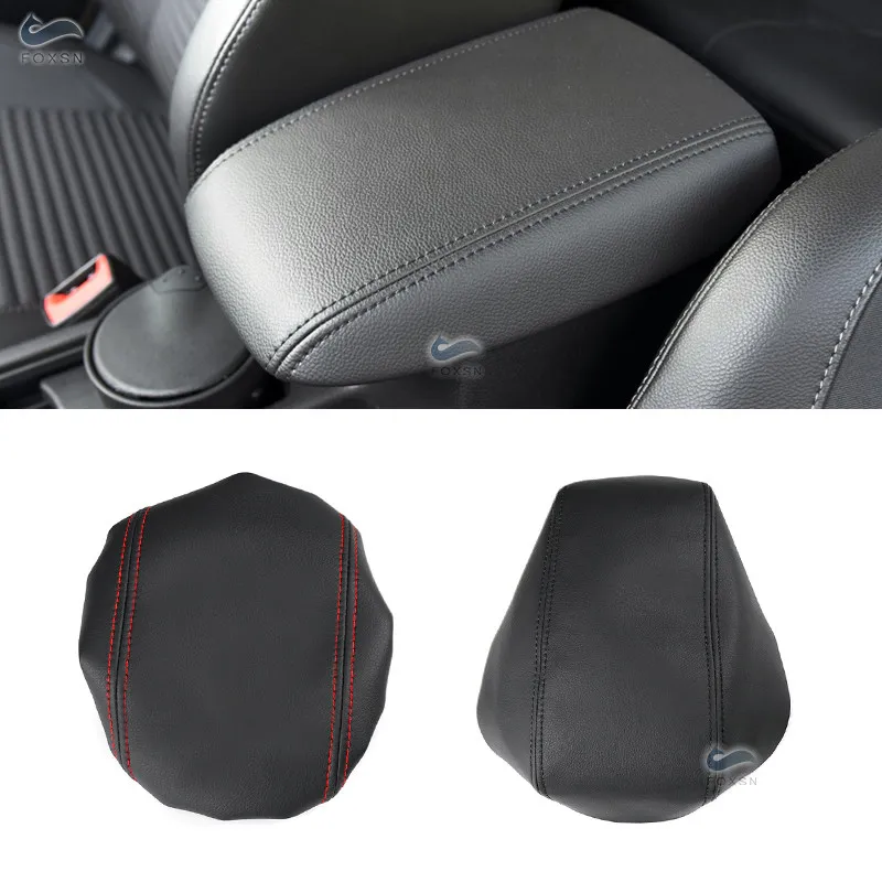 For Ford Focus 2015 2016 2017 2018 Car Microfiber Leather Interior Center Console Lid Armrest Box Cover Protective Trim