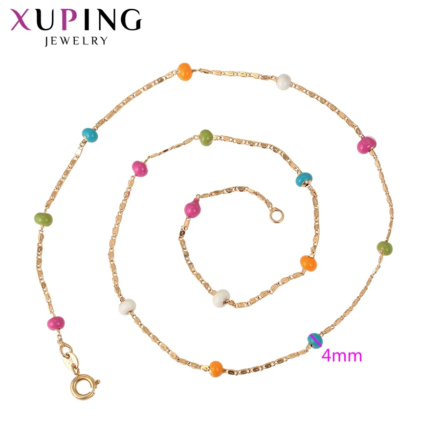Xuping модное ювелирное изделие круглой формы позолоченные цепочки романтическое ожерелье для женщин Подарки на день Святого Валентина S215-46109