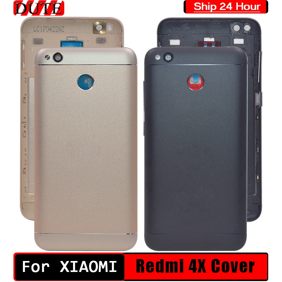 Задняя крышка аккумуляторного отсека для Xiaomi Redmi 4X металлическая стекло камеры