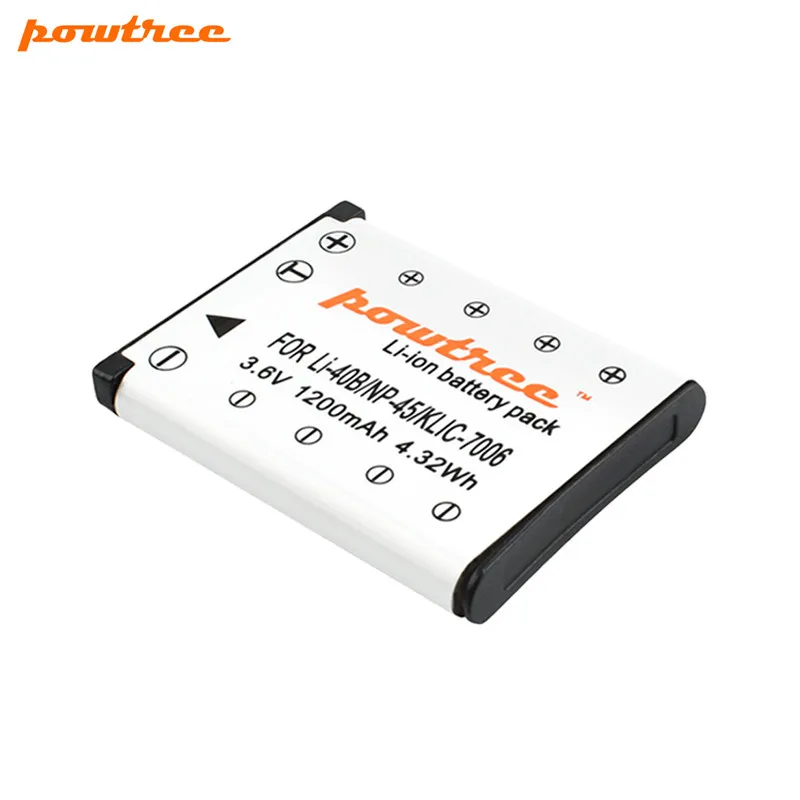 Powtree для FUJIFILM NP 45A 45 сменный аккумулятор + Автомобильное зарядное устройство XP10 XP11