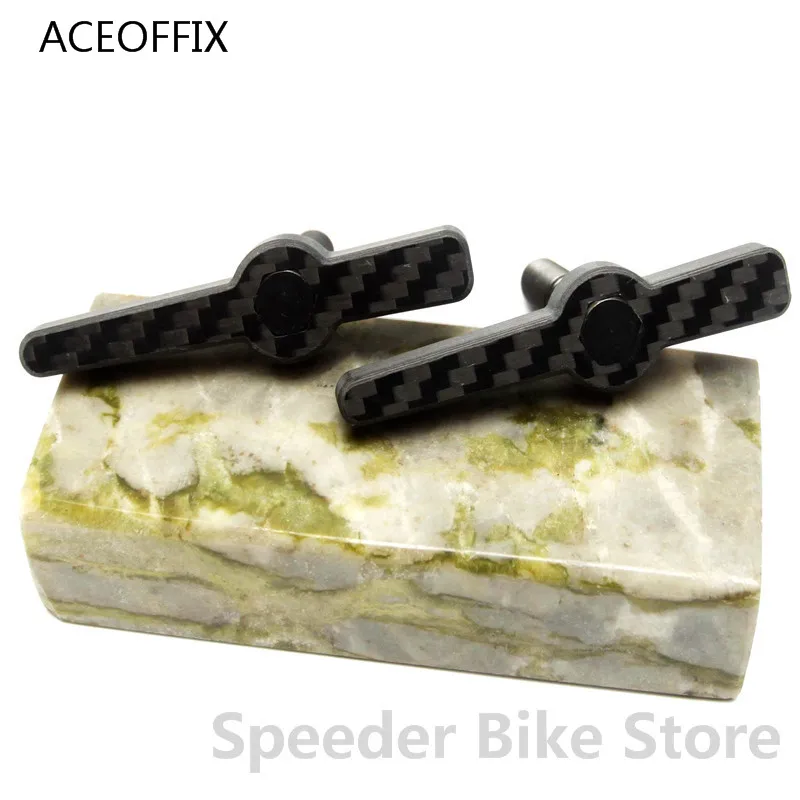 Aceoffix для Brompton складной велосипед уровень углерода ti сверхлегкие петлевые зажимы петля рычаги(Концевая гайка) Quick Release C Пряжка