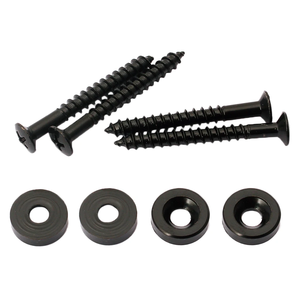 

Tooyful Set of 4 Steel Joint Bushings Bolts Screws for Guitar Bass Neck Plate Black