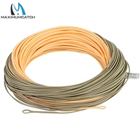 maximumcatch single handed spey fly fishing line wf3f 8f 90ft with 2 welded loops peachcamo fly line fishing cord