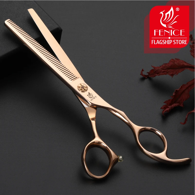 Профессиональные истончающие ножницы Fenice 6 5/7 0 дюйма для собак безследственные