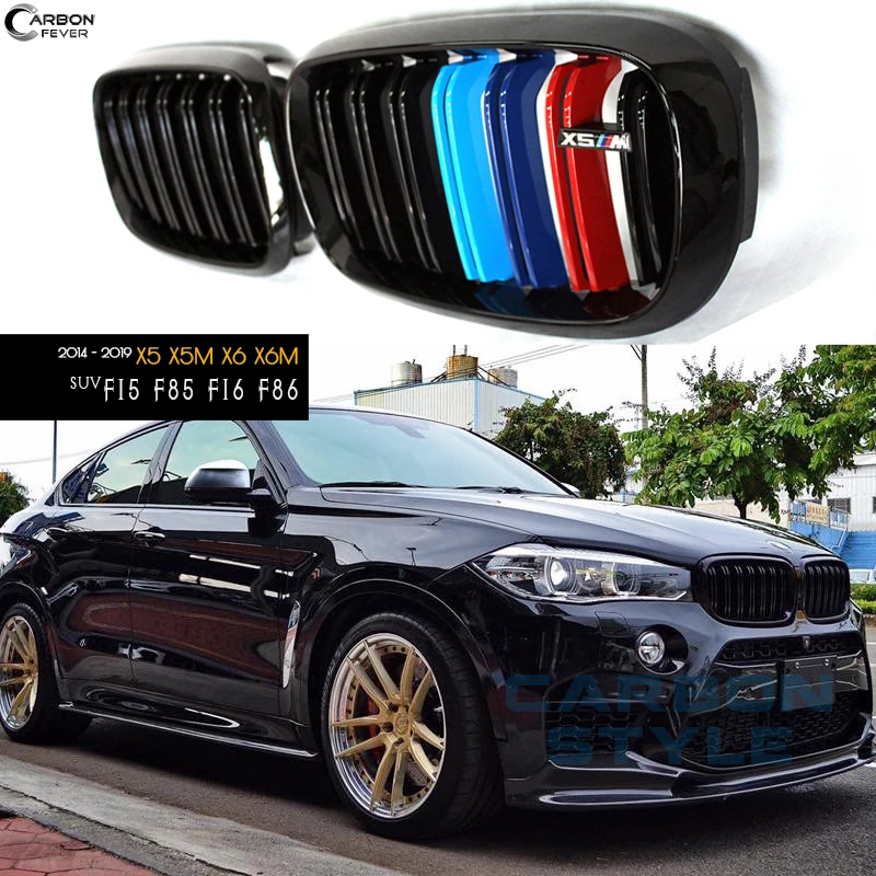 2-планка передняя решетка радиатора Kinedy для BMW X5 F15 F85(X5M) 2014 - 2018 и X6 F16 F86(X6M) 2015 2019 |