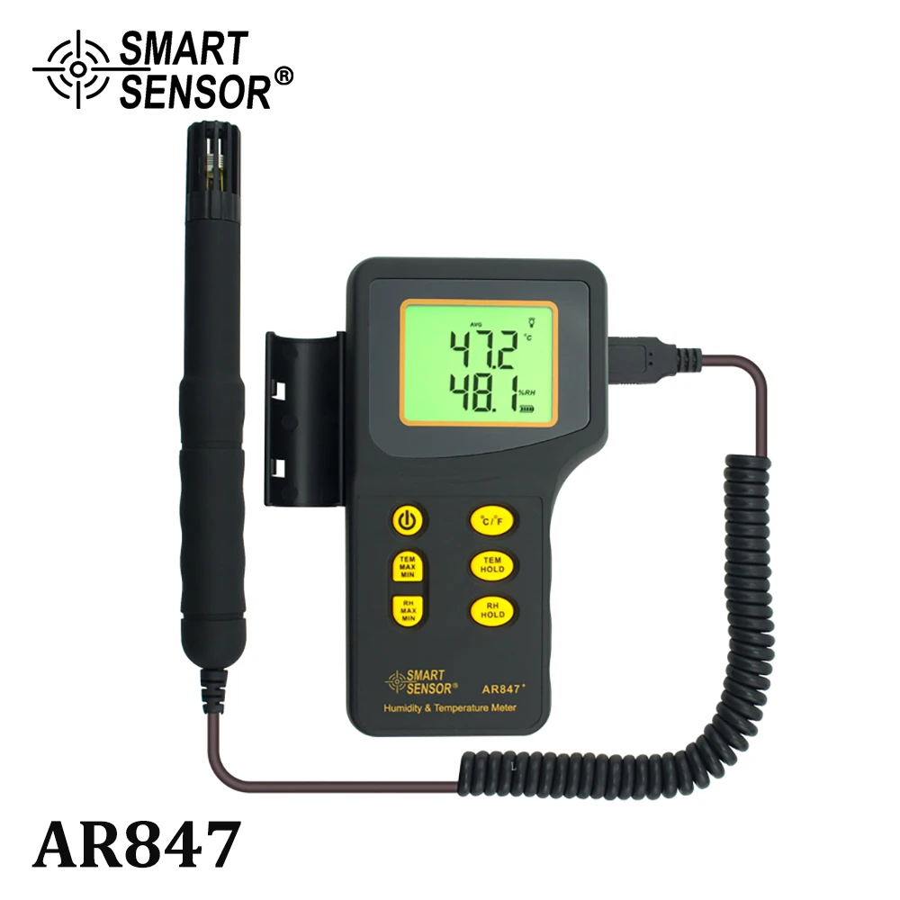 

K-Type Thermocouple Humidity Temperature Meter Gauge Sensor Monitor 1000℃ Digital Hygrometer Temperature AR847