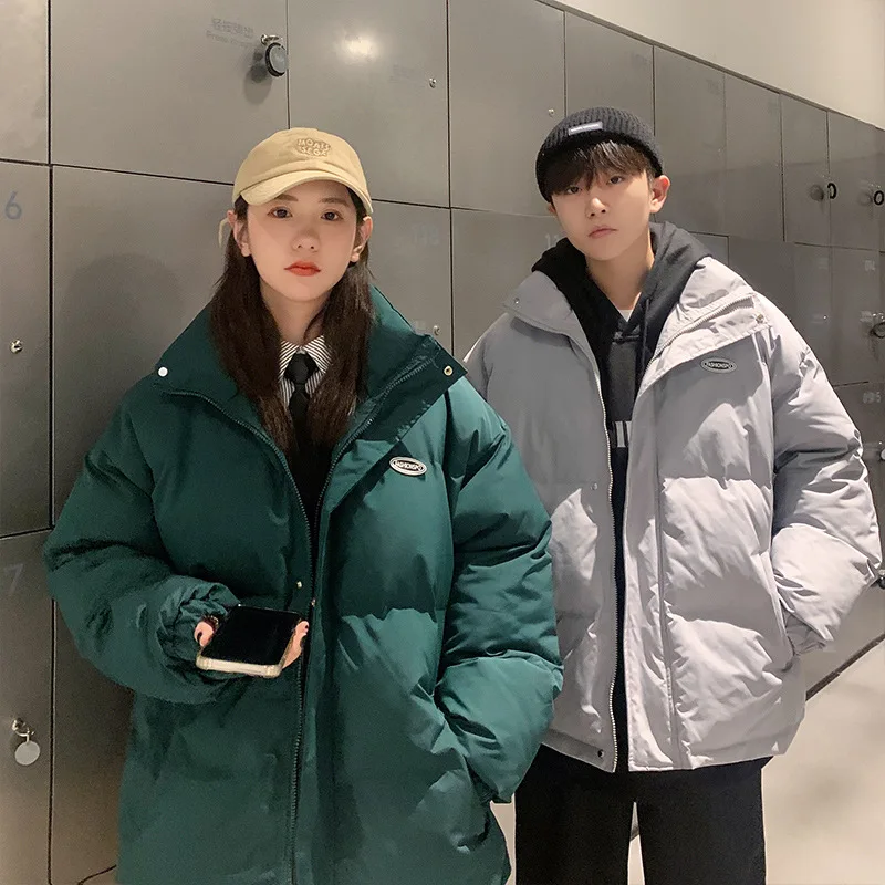 

Men Vintage Harajuku Winter Jacket 2021 Mens Y2k Japanese Streetwear Puffer Jacket Male Couple Models Korean Casual Parkas