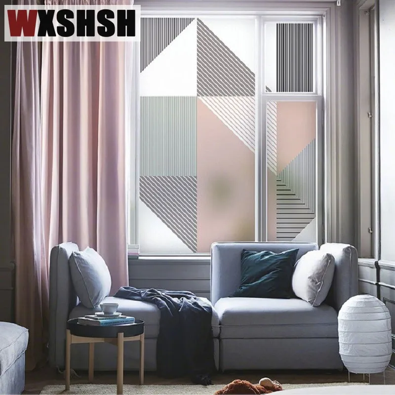 

120cmx100cm Custom Size Static Cling Glass Sticker PVC Bohimia Style Light Transmitting Shade Hiding Home Decals Window Covering