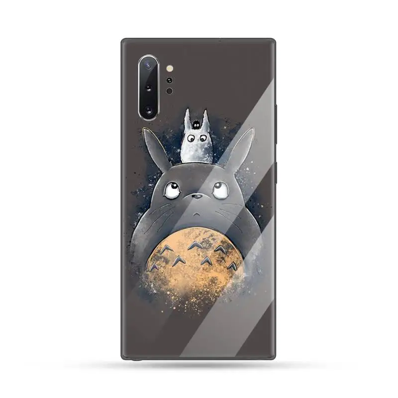 

Cute cartoon totoro Phone Case Tempered glass For Samsung S6 S7 edge S8 S9 S10 e plus note8 9 10 pro