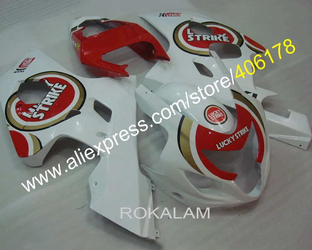 GSXR 600 750 04 05 комплект для Suzuki GSX-R600/750 2004 2005 Красный Белый обтекатель мотоцикла