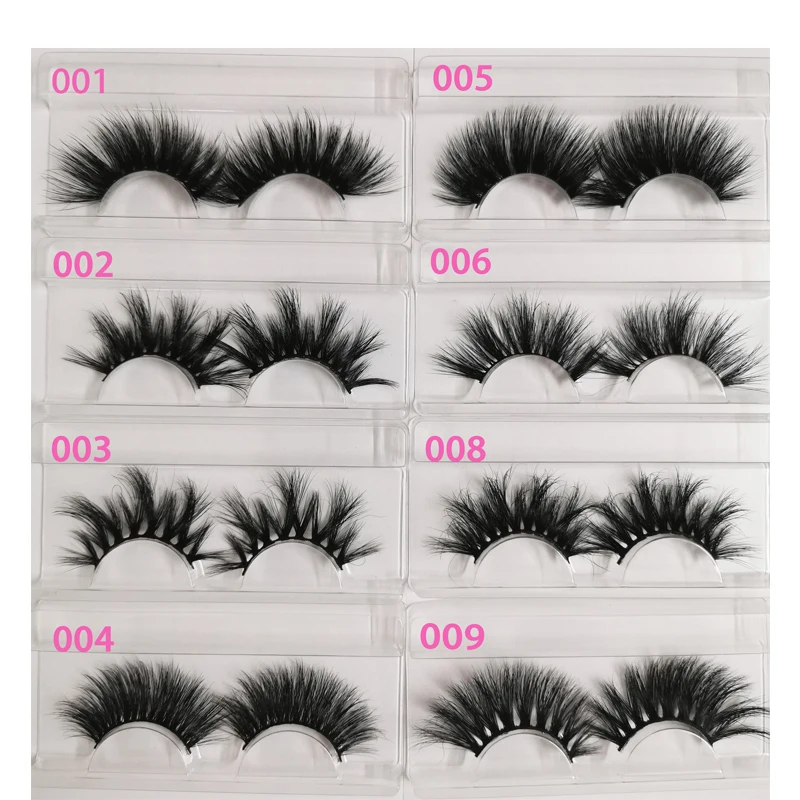 

30/50/100/200Pairs Wholesale 25mm 3D Mink Eyelashes 5D Mink Lashes Packing In Tray Label Makeup Dramatic Long Mink Lashes