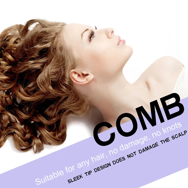 Новая портативная чёрная гребень с широкими зубьями 2 типа чёрный АБС-пластик