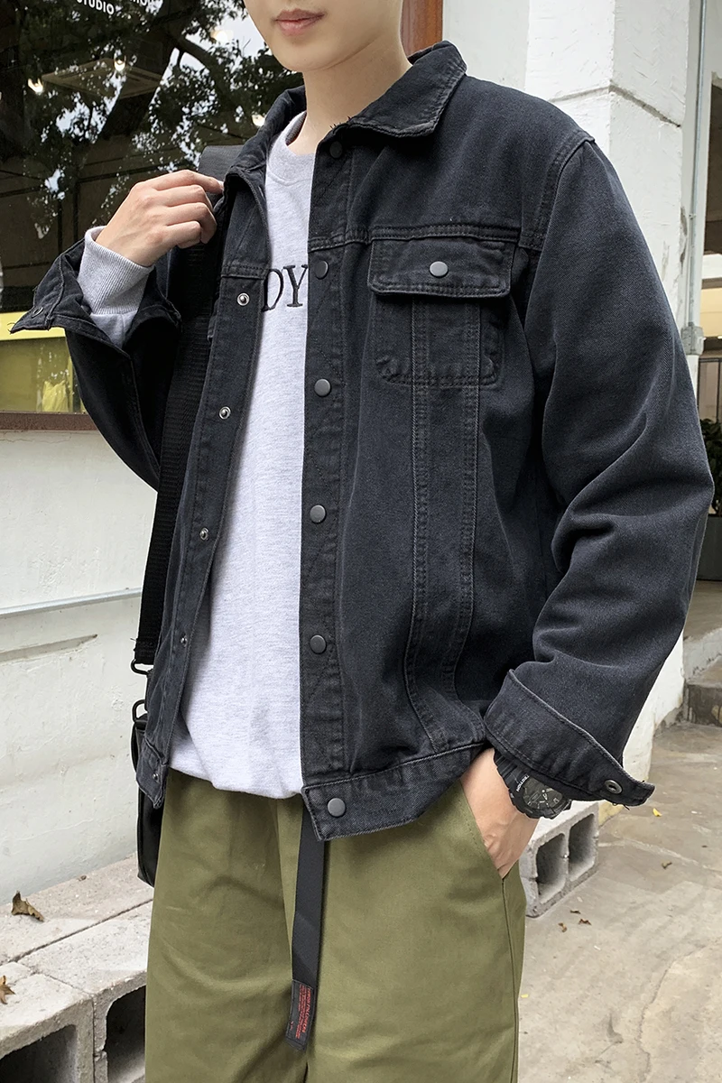 

Men's coat in spring and autumn 2019 new autumn tide coat men's loose casual Joker jacket