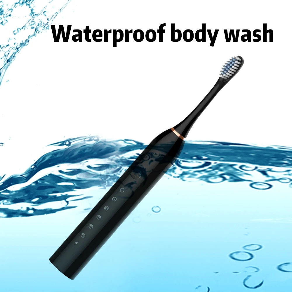 Зубная щетка Ультразвуковая электрическая перезаряжаемая через USB 42000 об/мин 6