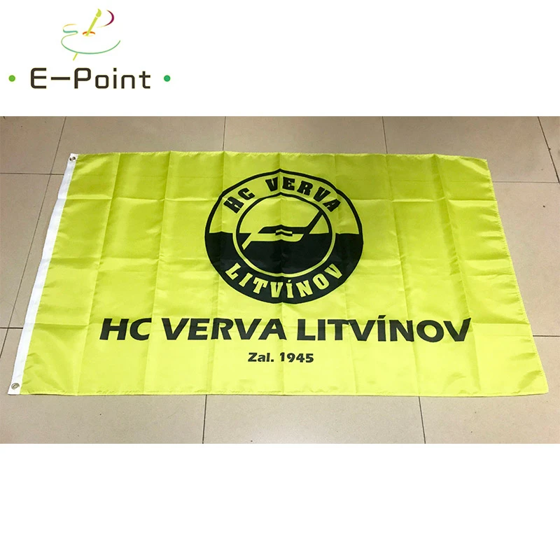 

Czech Republic Ice Hockey Team HC Litvinov 3ft*5ft (90*150cm) Size Christmas Decorations for Home Flag Banner Gifts