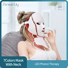 7 цветов светильник ная маска для лица с омоложением кожи шеи и пятнами от акне удаление веснушек светодиодсветодиодный фотонная терапия машина для красоты кожи