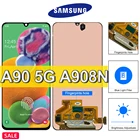 Оригинальный дисплей для Samsung Galaxy A90 5G SM-A908B SM-A908N, дисплей с сенсорным экраном и дактилоскопическим сенсором, сменный ЖК-дисплей для Galaxy A90