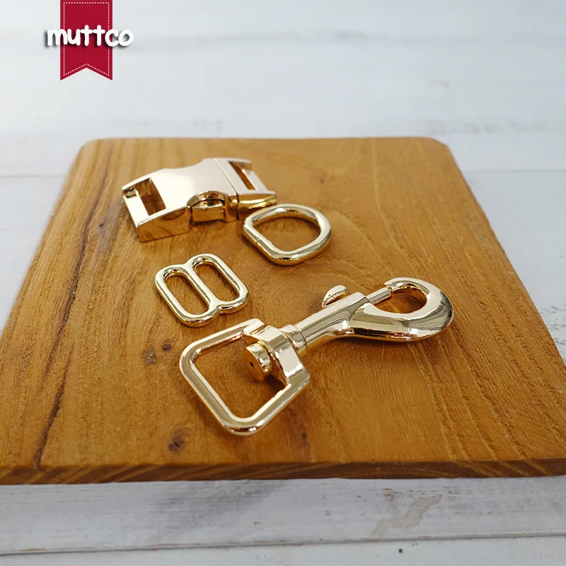 (metal buckle+adjust buckle+D ring+metal dog clasp/set) Retailing 15mm handmade Collar leash set accessories high quality | Дом и сад
