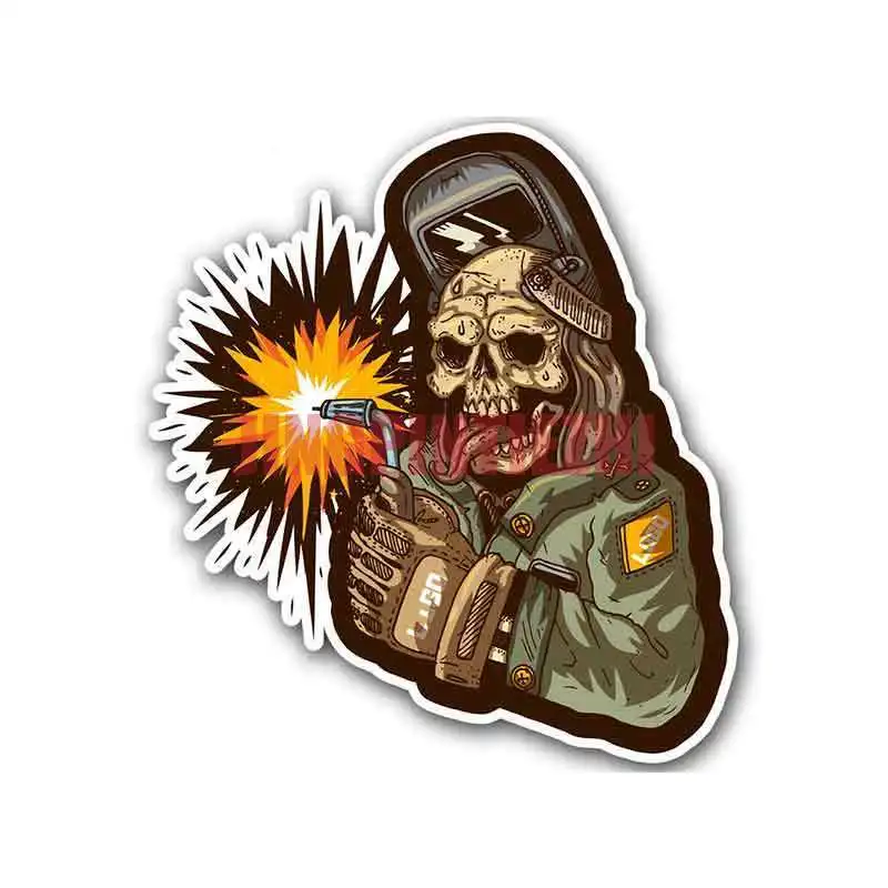 

Creative Car Sticker for Zombie Welder Welding Helmet Personality Car Graffiti Sticker Creative Decal Suitable for RV Decoration