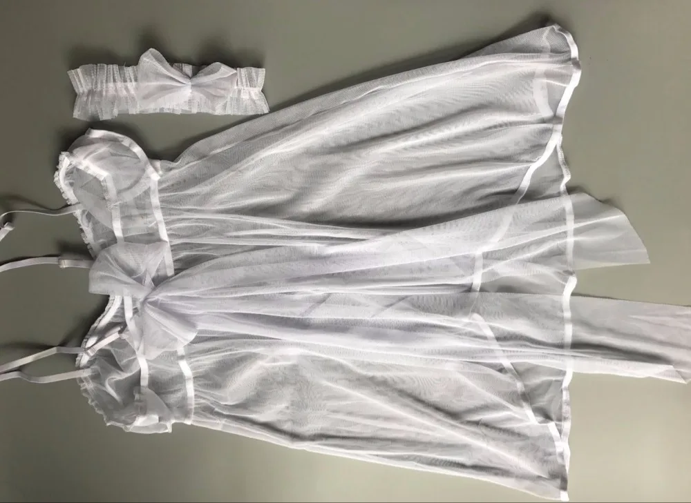 Сексуальное нижнее белье bianco с милым бантом вуаль из органзы полупрозрачная