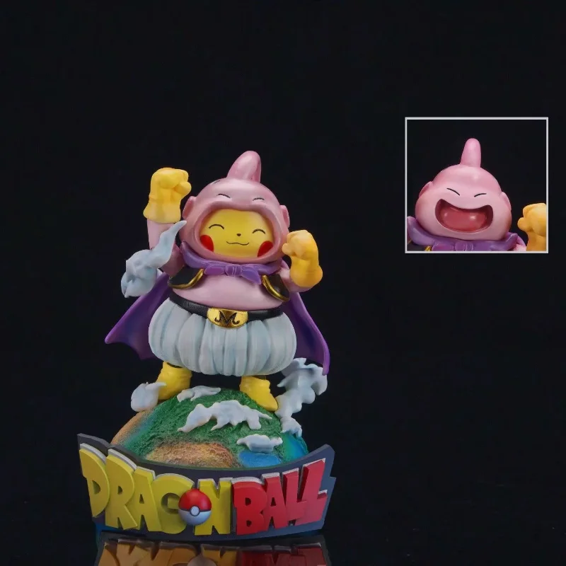 

ActionFigure Model Toy Pokemon 12cm Pikachu COS Majin Buu Interchangeable Head Anime Decoration Collection Toy for Children Gift